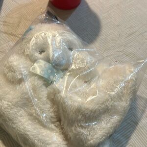 Stephan Baby Unisex Owl Lovey Soft Plush Toy Security Blanket 2014 white Blue